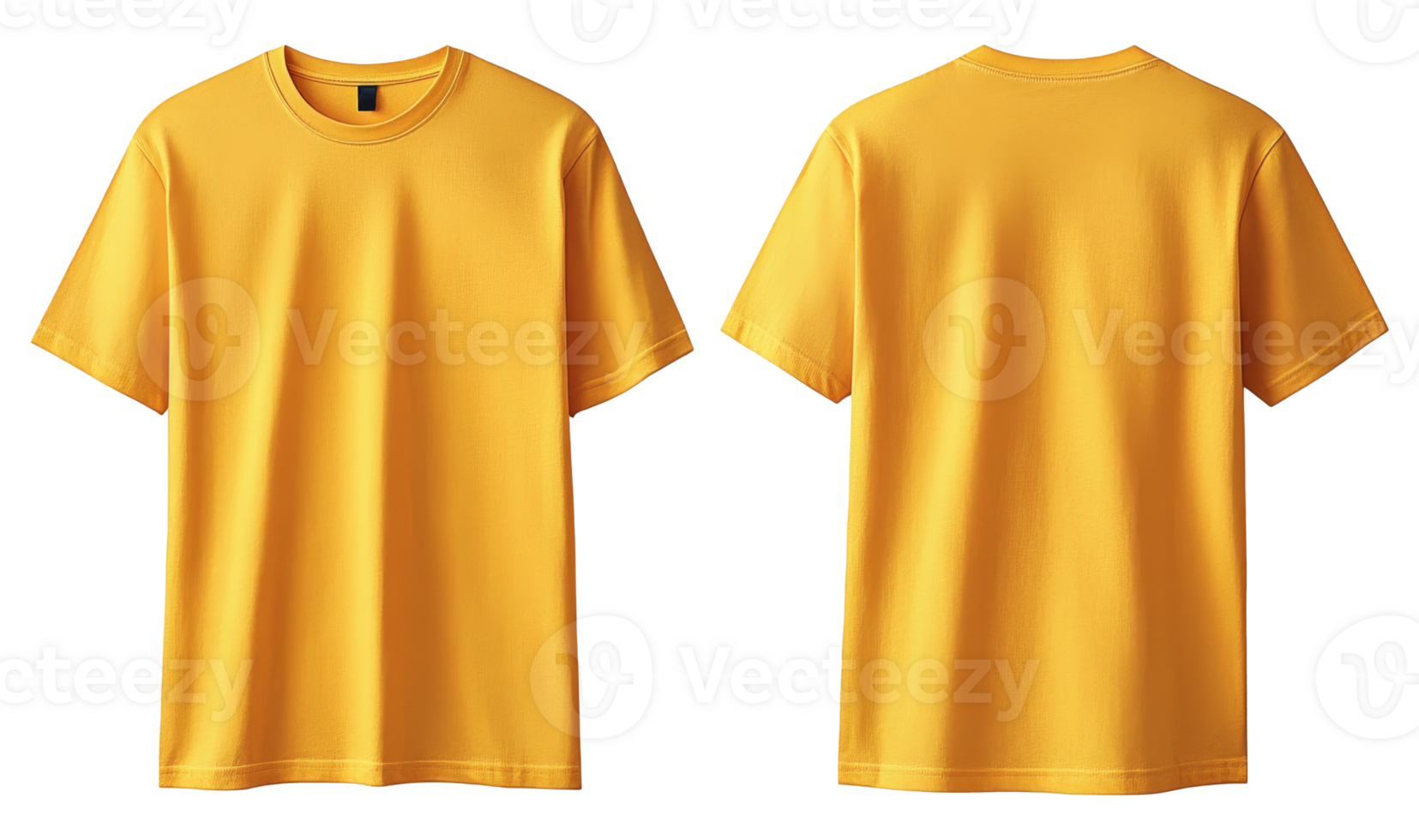 Bright yellow t shirt for casual wear or events png