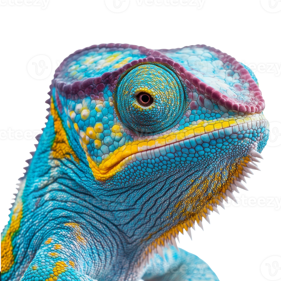 Vibrant chameleon showcasing bright colors png