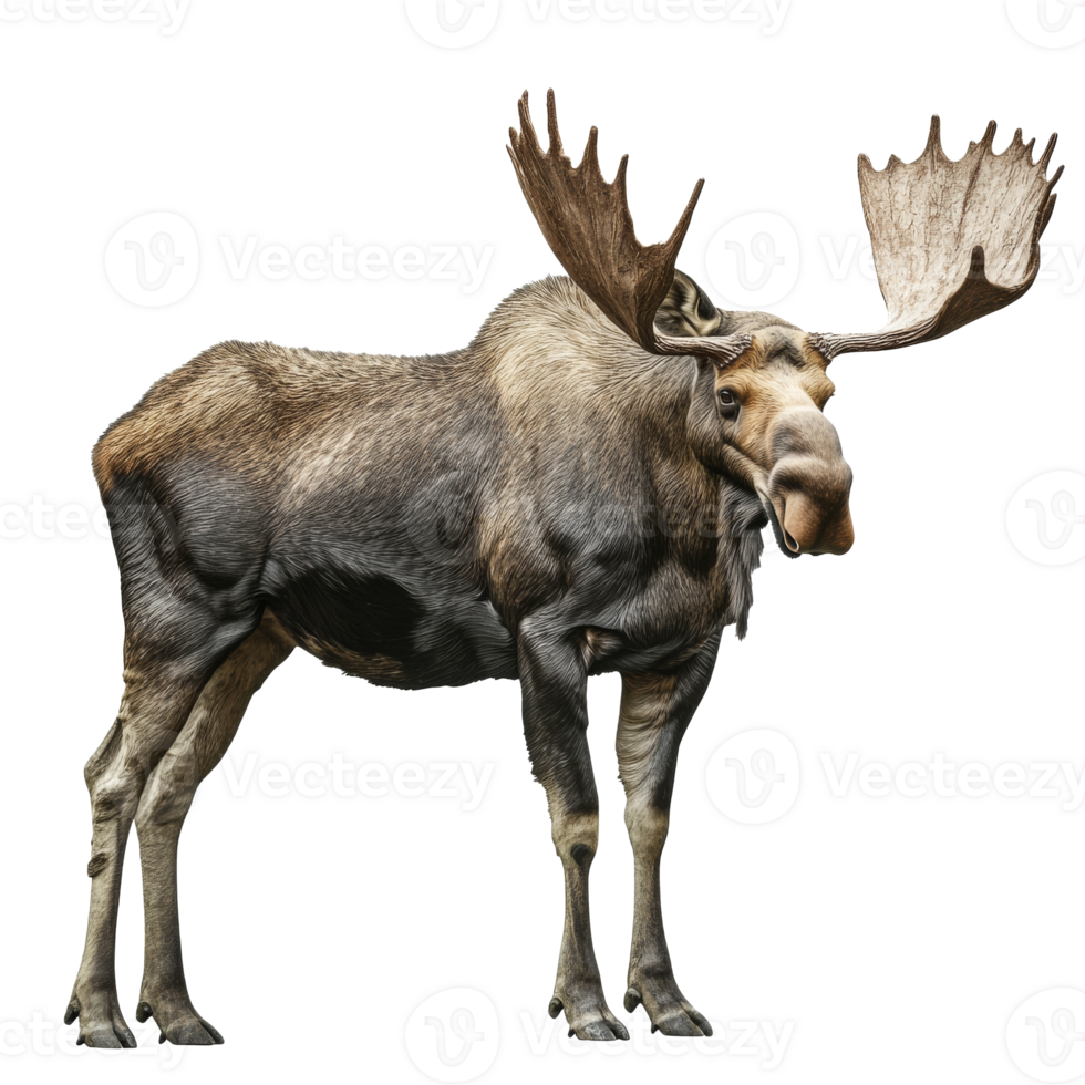 Moose standing majestically in natural habitat png