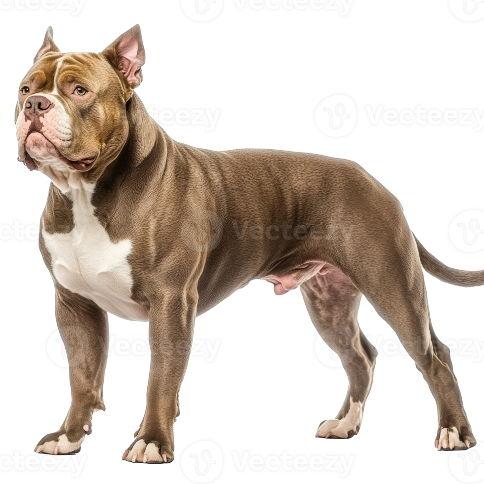 Strong and loyal American Bully dog standing proud png