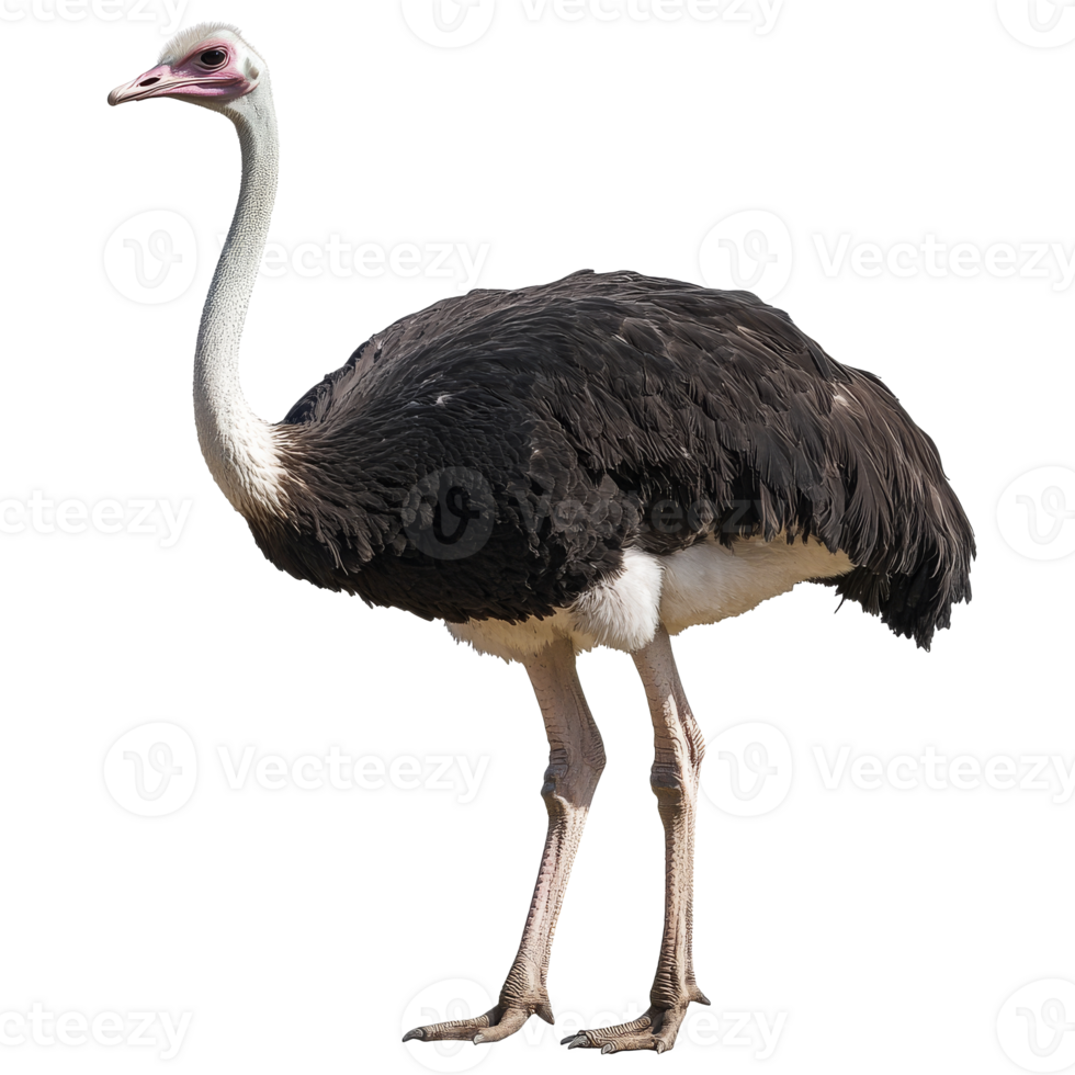 Majestic ostrich walking in natural habitat png