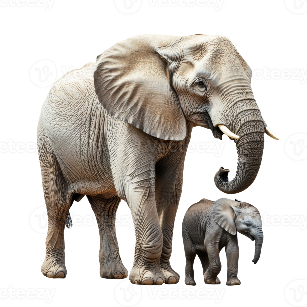 Elephants standing together in a natural setting png