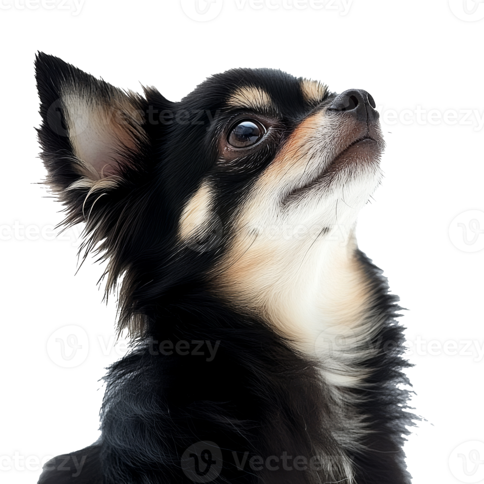 Adorable chihuahua posing for a close up portrait png