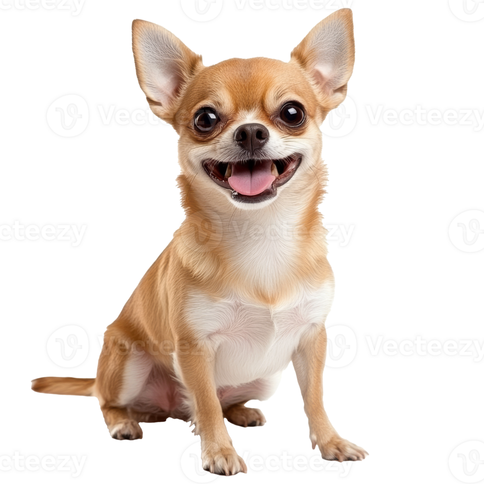 Chihuahua sitting happily with bright expression png