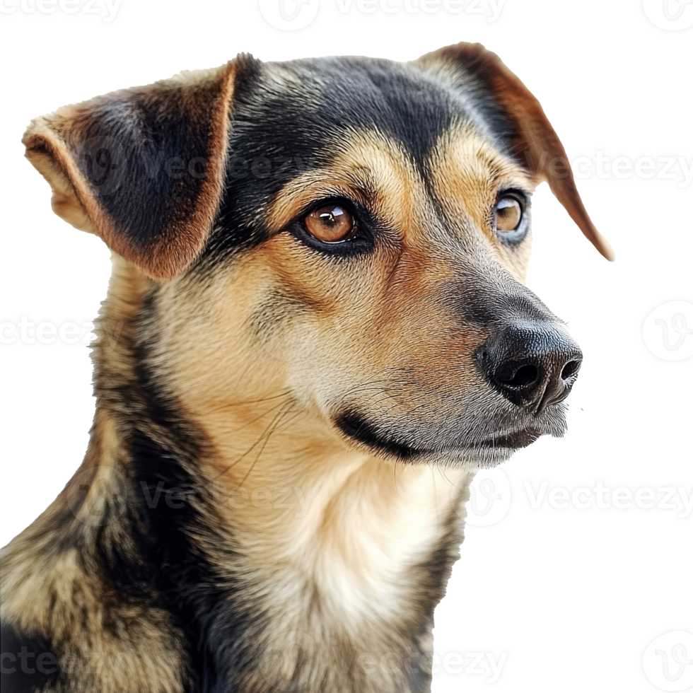 Charming dog with bright, friendly eyes png