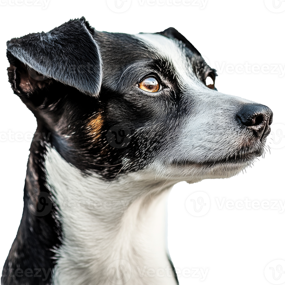 Pet dog with expressive eyes on a light background png