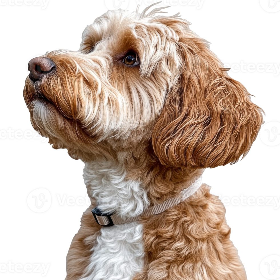 Cute dog looking towards the side with curiosity png