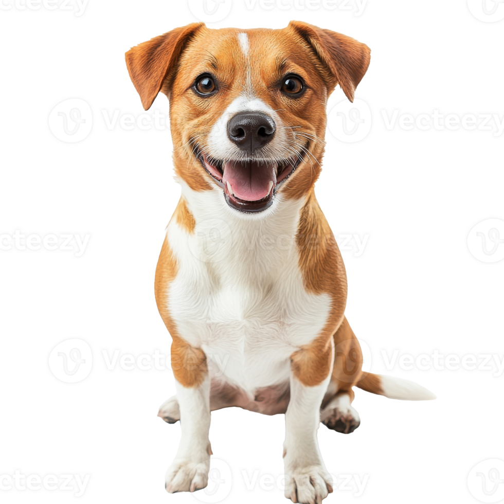 Happy dog posing for a cheerful portrait png