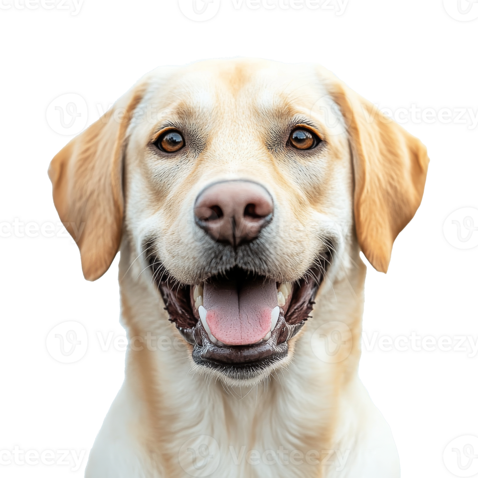 Happy yellow lab with joyful expression captured png