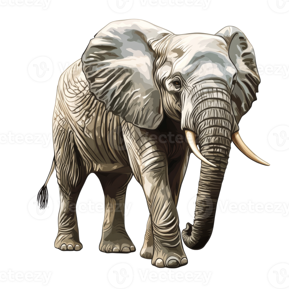 Daytime elephant in its habitat png