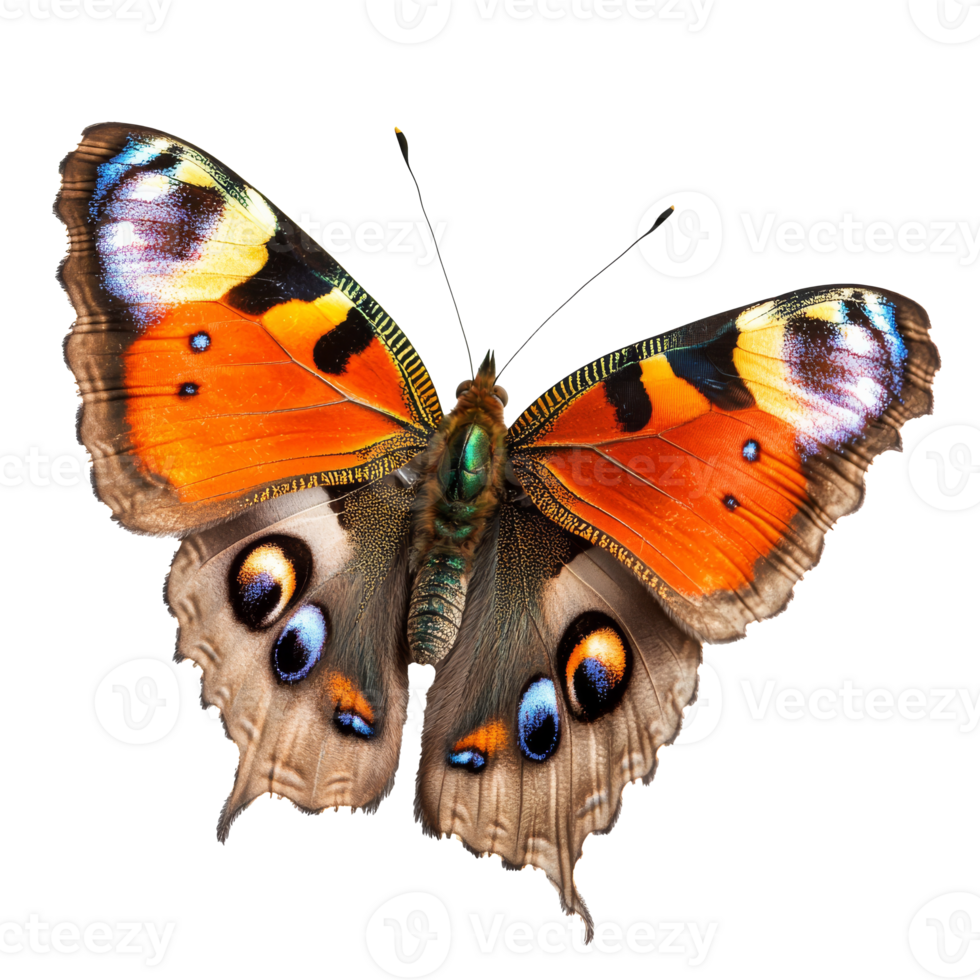 Colorful butterfly displaying vibrant patterns png