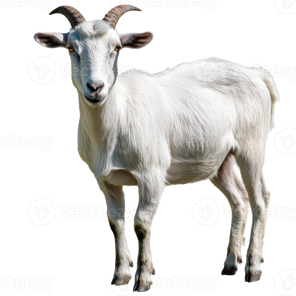 White goat standing in natural posture png