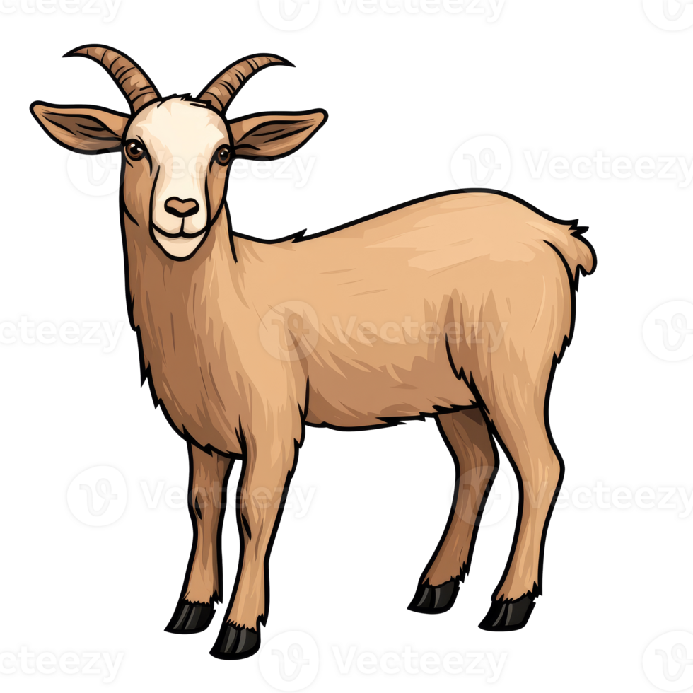 Goat standing in a pasture during daylight png