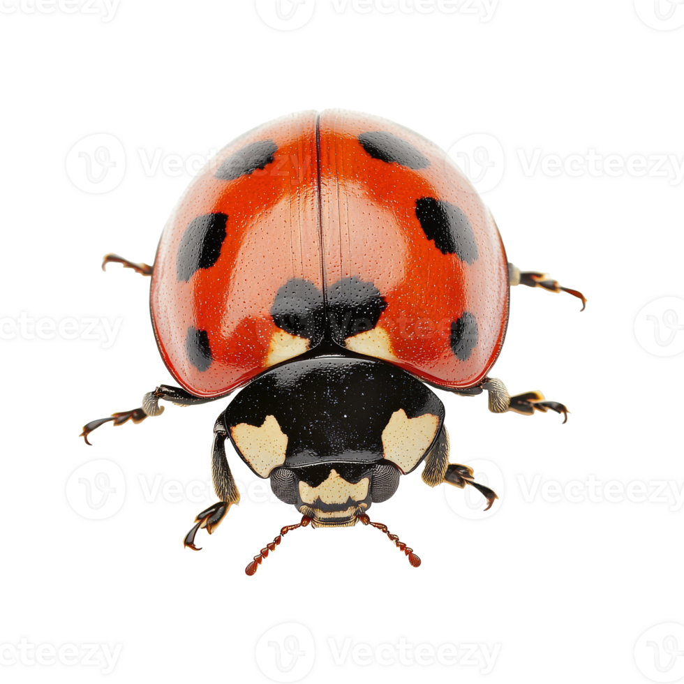 Colorful ladybug resting on a white background png