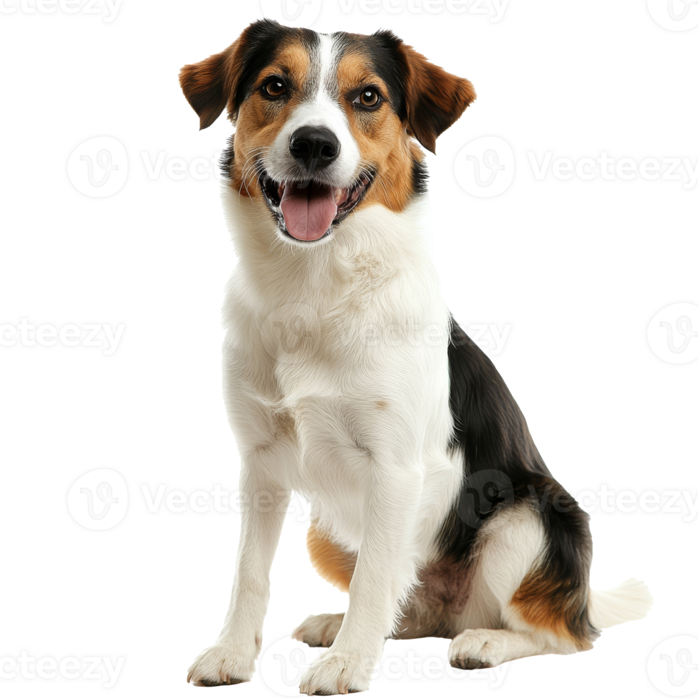Happy dog posing with a friendly expression png