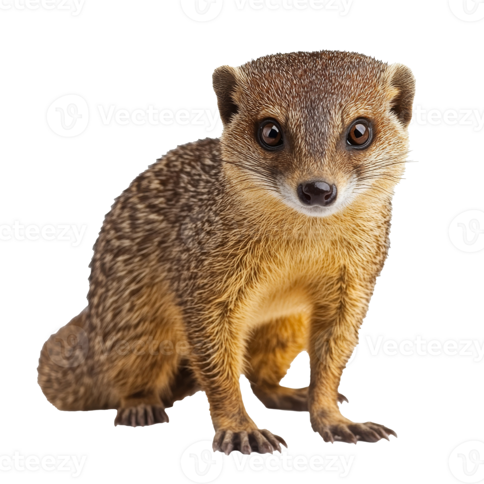 Curious meerkat portrait in daylight png