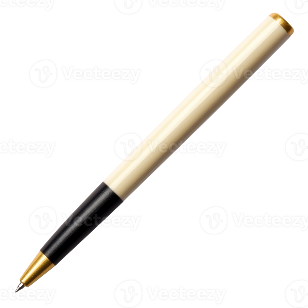 elegant Gold und schwarz Stift auf Weiß Hintergrund png