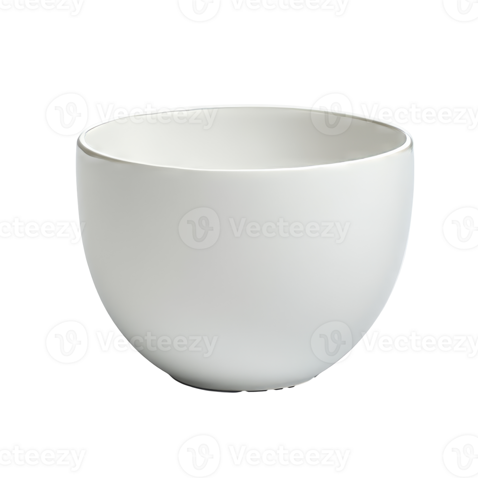 Simple white bowl perfect for serving food png