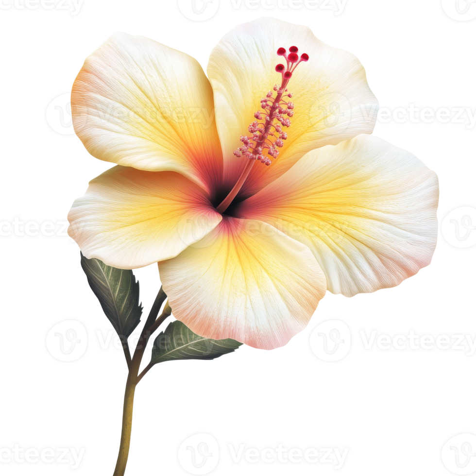 Beautiful hibiscus flower in soft colors png