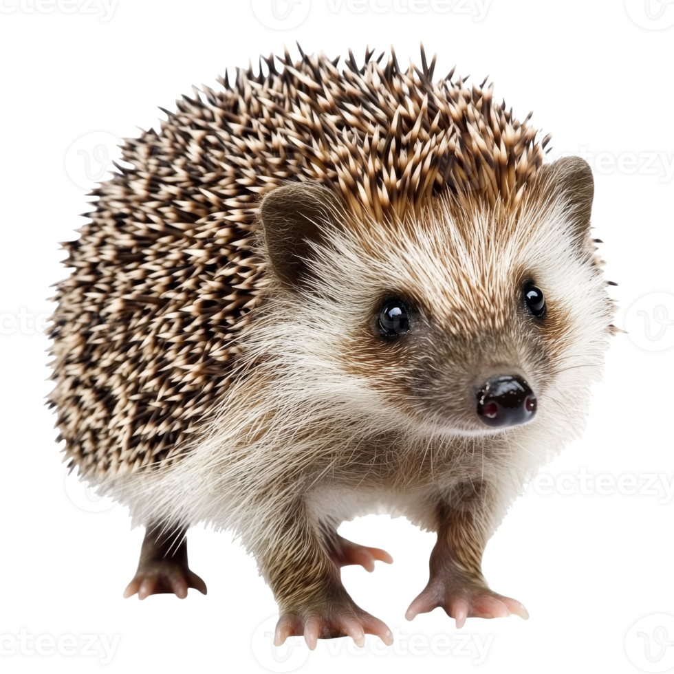 Cute hedgehog standing and looking at camera png