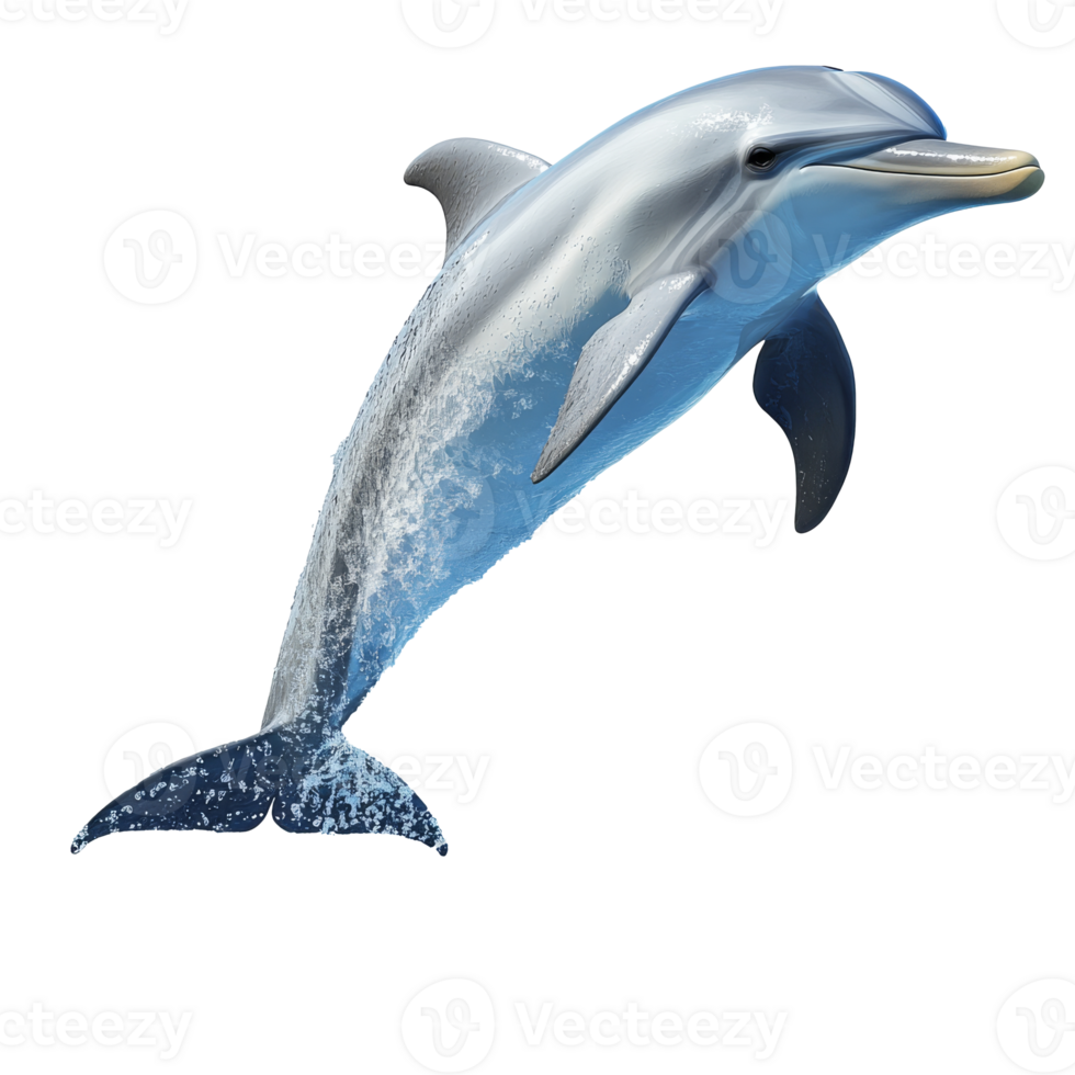 Dolphin jumps joyfully over ocean waves png