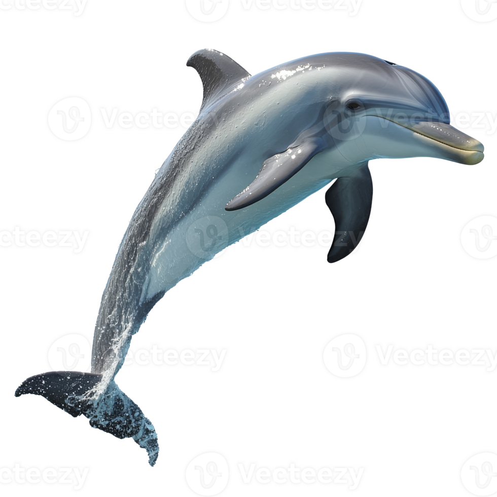Dolphin leaping through water in ocean view png