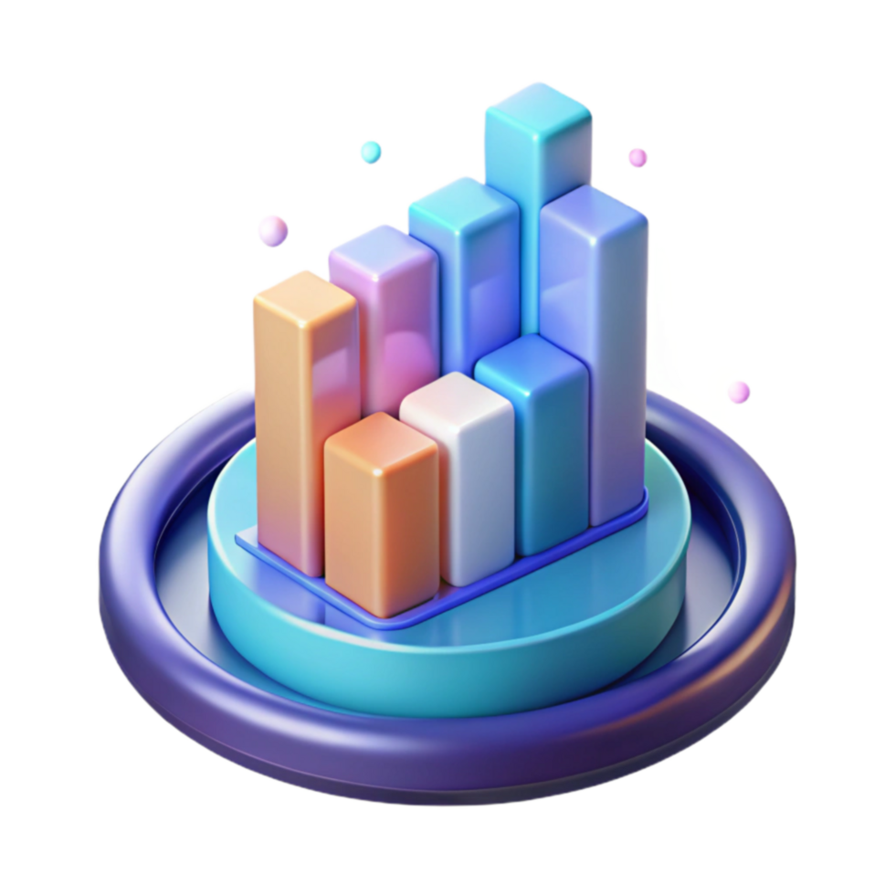 3D Bar Graph Data Visualization, Growth Chart, Progress Report, Statistical Analysis, Business Analytics, Market Trends, Financial Performance, Data Analysis, Information Graphics, Data Representation png