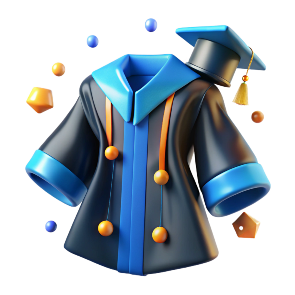 Academic Attire Graduation Gown and Cap png