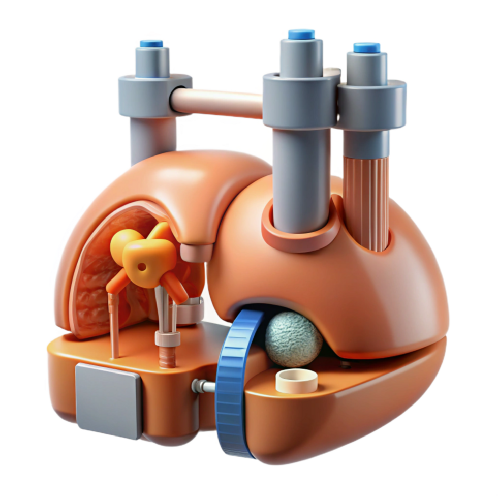 Internal Mechanism 3D Model Complex Gear System and Valves png