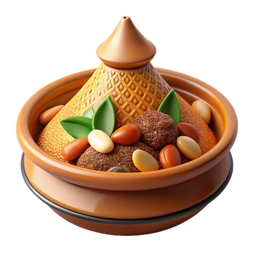 Savory Tagine Aromatic Stew with Grains and Meatballs png