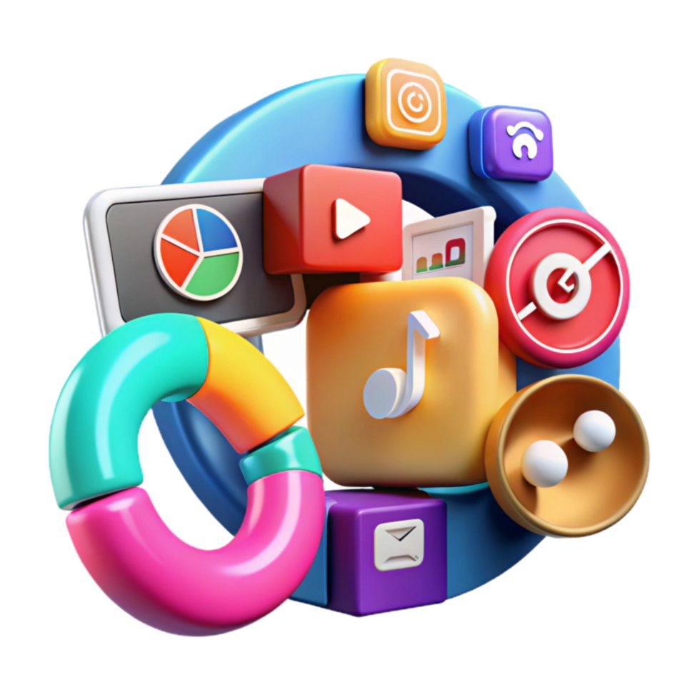 Digital Media Consumption Apps, Charts, and Data Visualization png