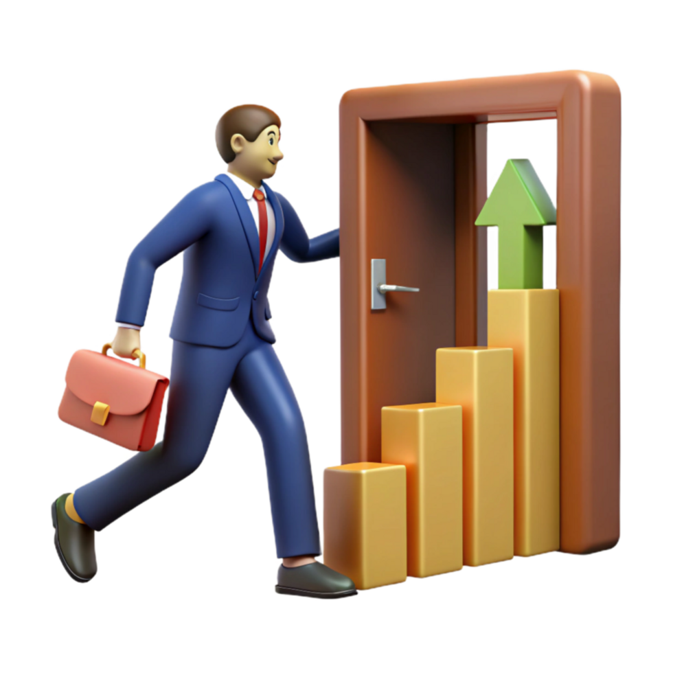 Business Growth Climbing the Ladder to Success png