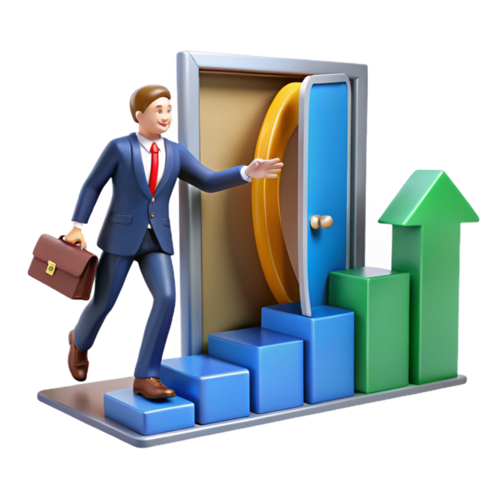 Climbing the Ladder to New Opportunities Career Growth and Advancement png