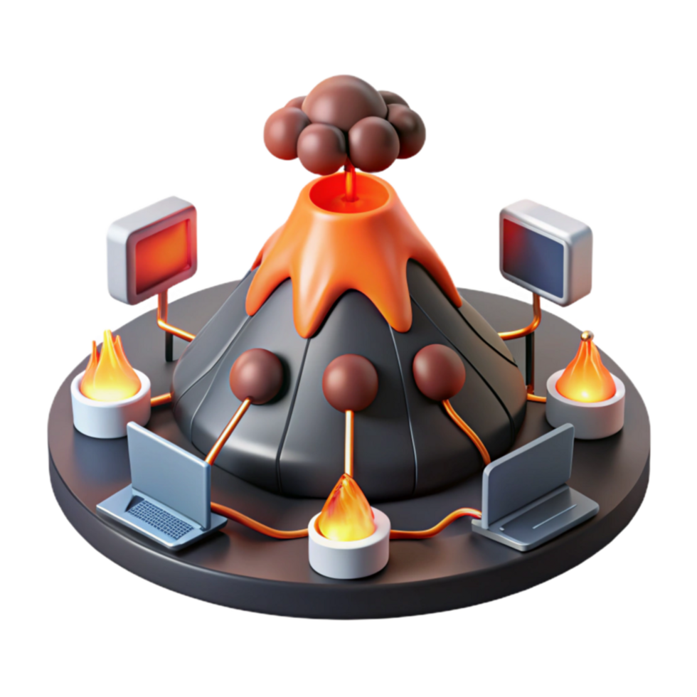 System Failure Network Overload Visualization png