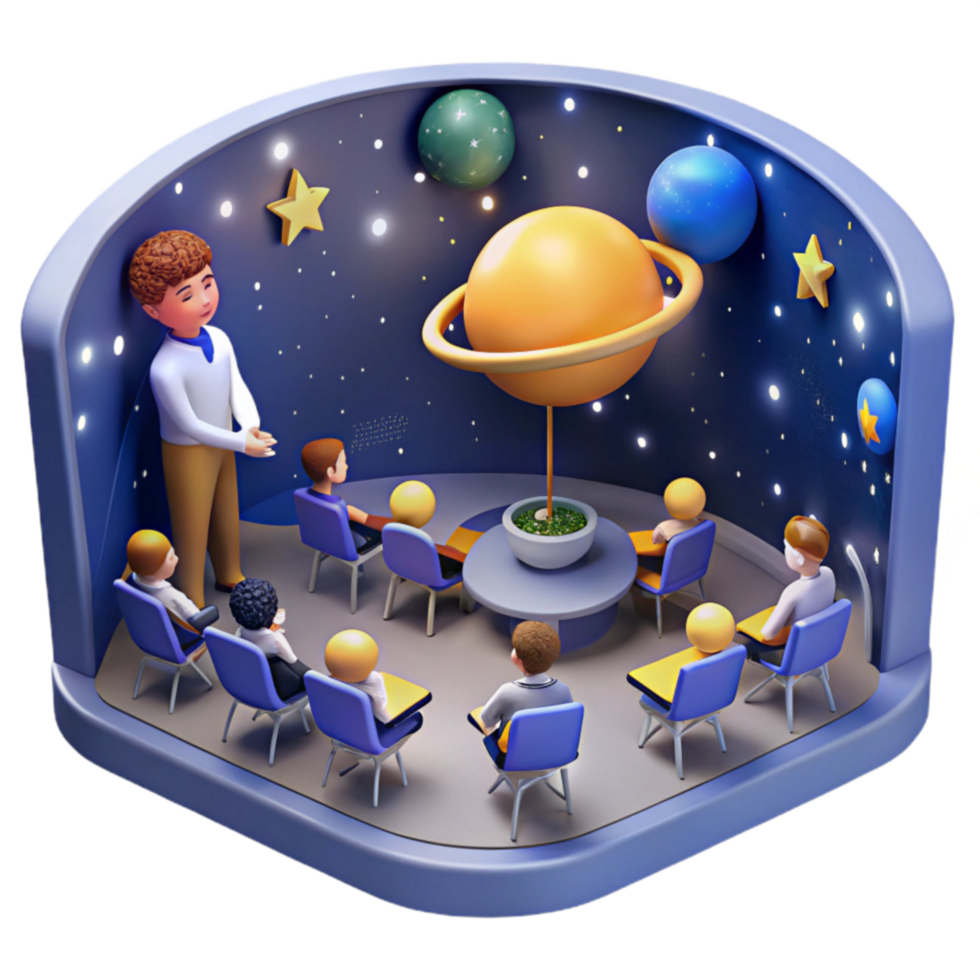 Interactive Space Education A 3D Classroom Experience png
