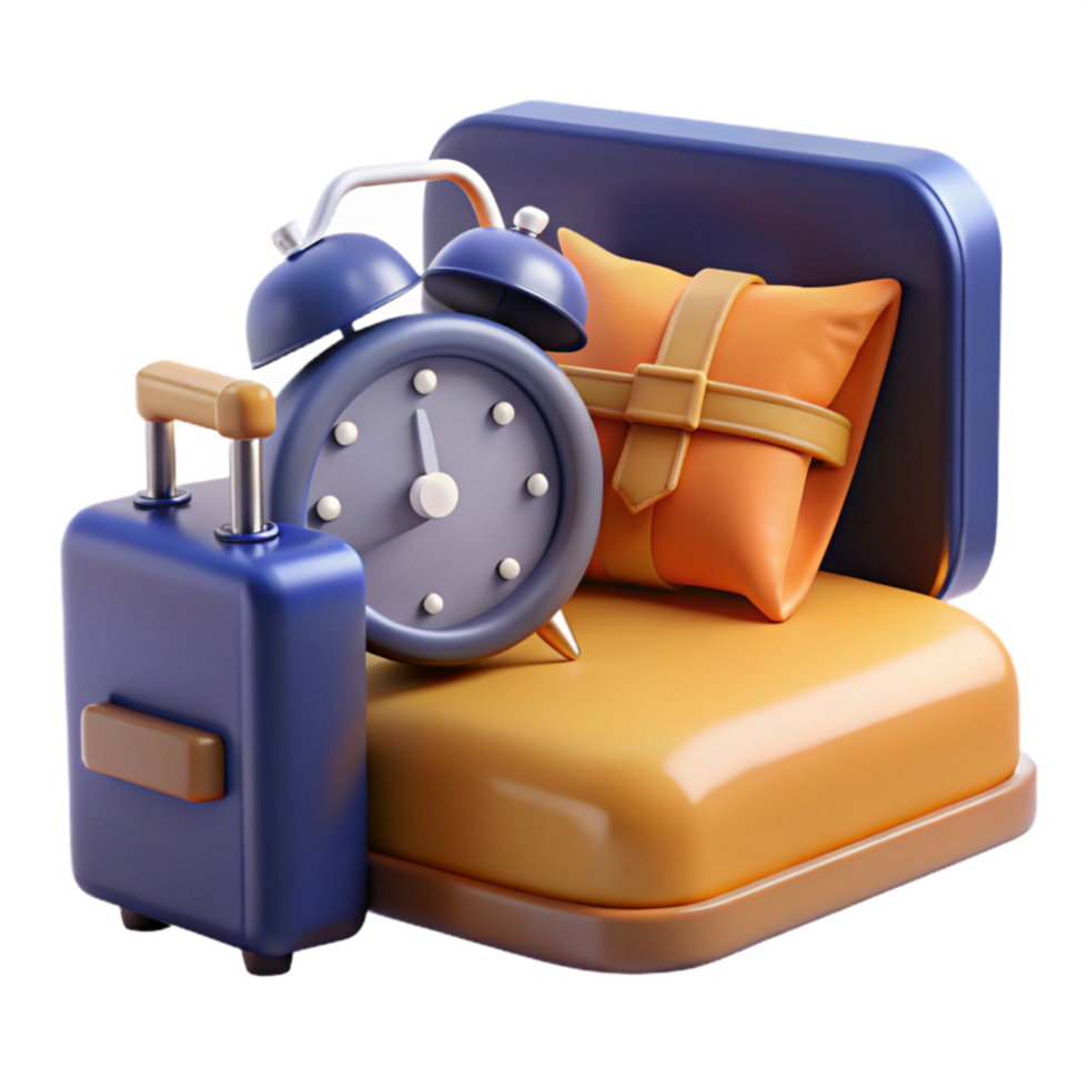 Travel Time Packing, Alarm Clock, and Departure png