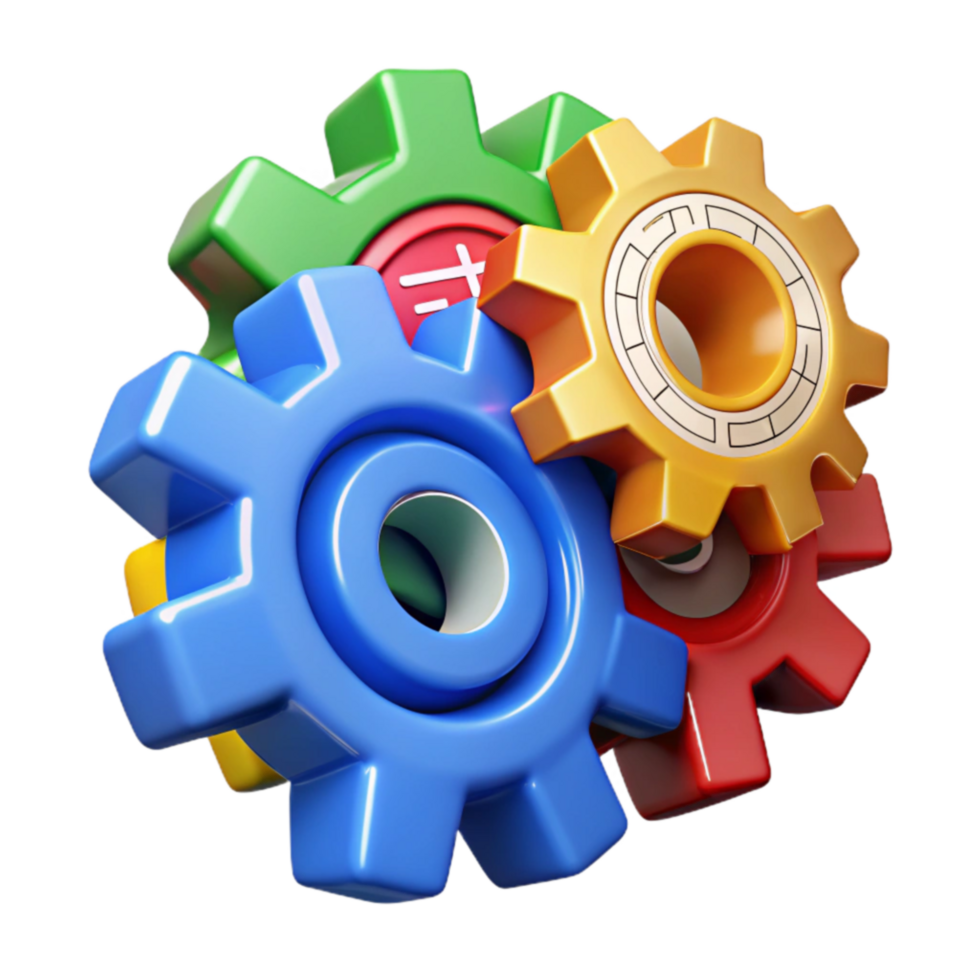 Interconnected Gears A System of Collaboration png