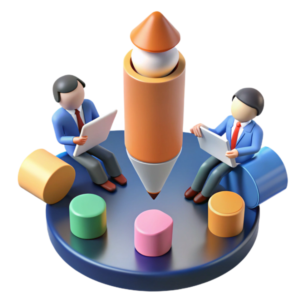 Teamwork, Collaboration, and Creative Ideas A 3D Illustration png