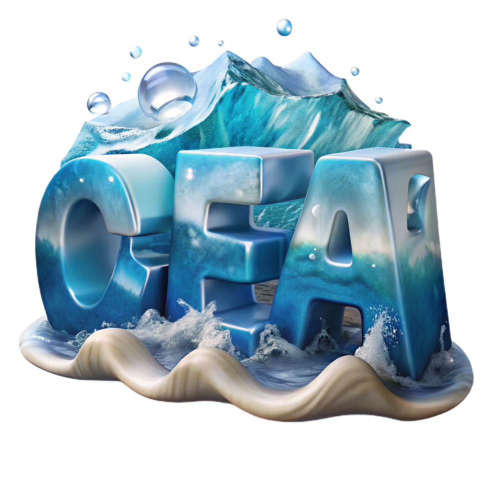 Ocean Waves A 3D Rendering of the Sea png
