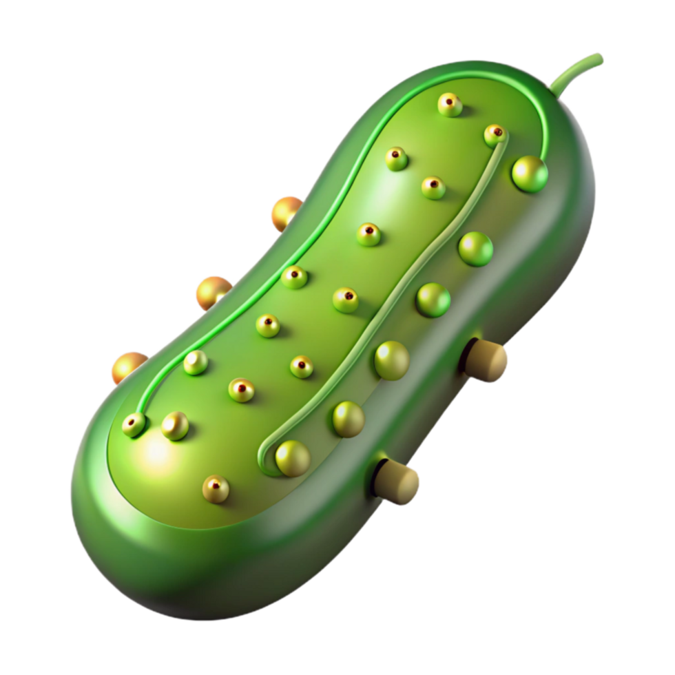 Microbial Cell Structure 3D Model of a Prokaryotic Organism png