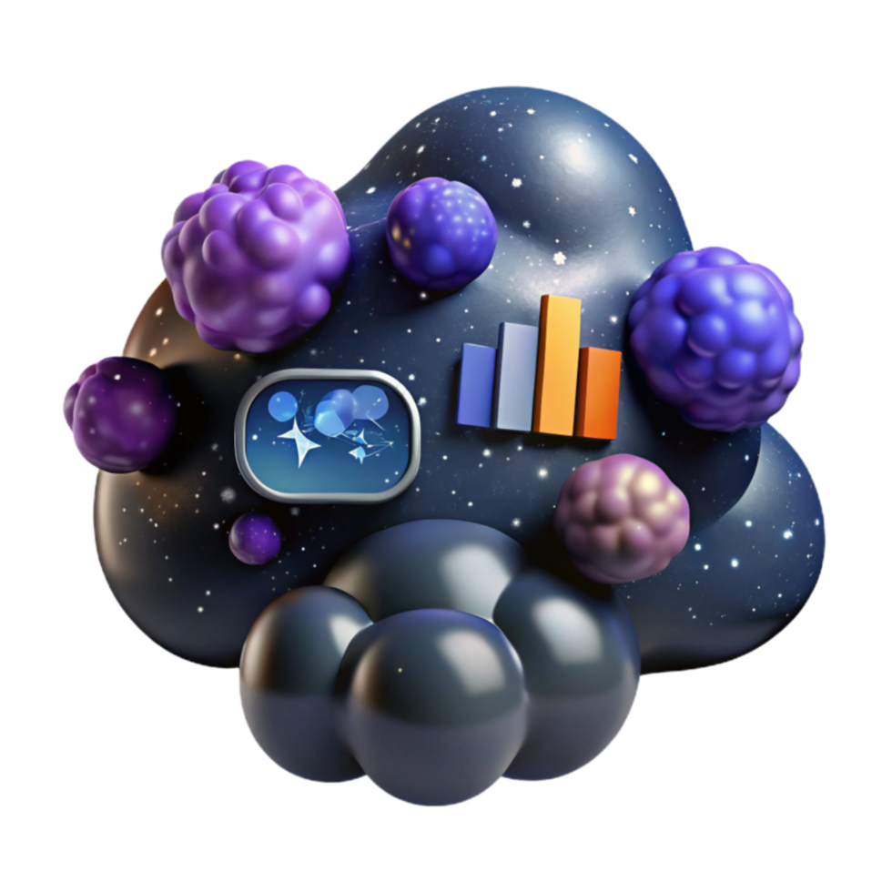 data visualisering abstrakt moln datoranvändning begrepp png