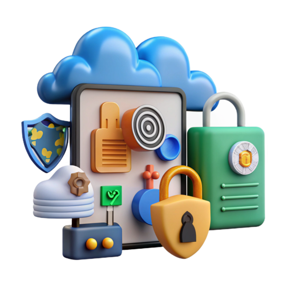 Digital Security Cloud Data Protection and Encryption png