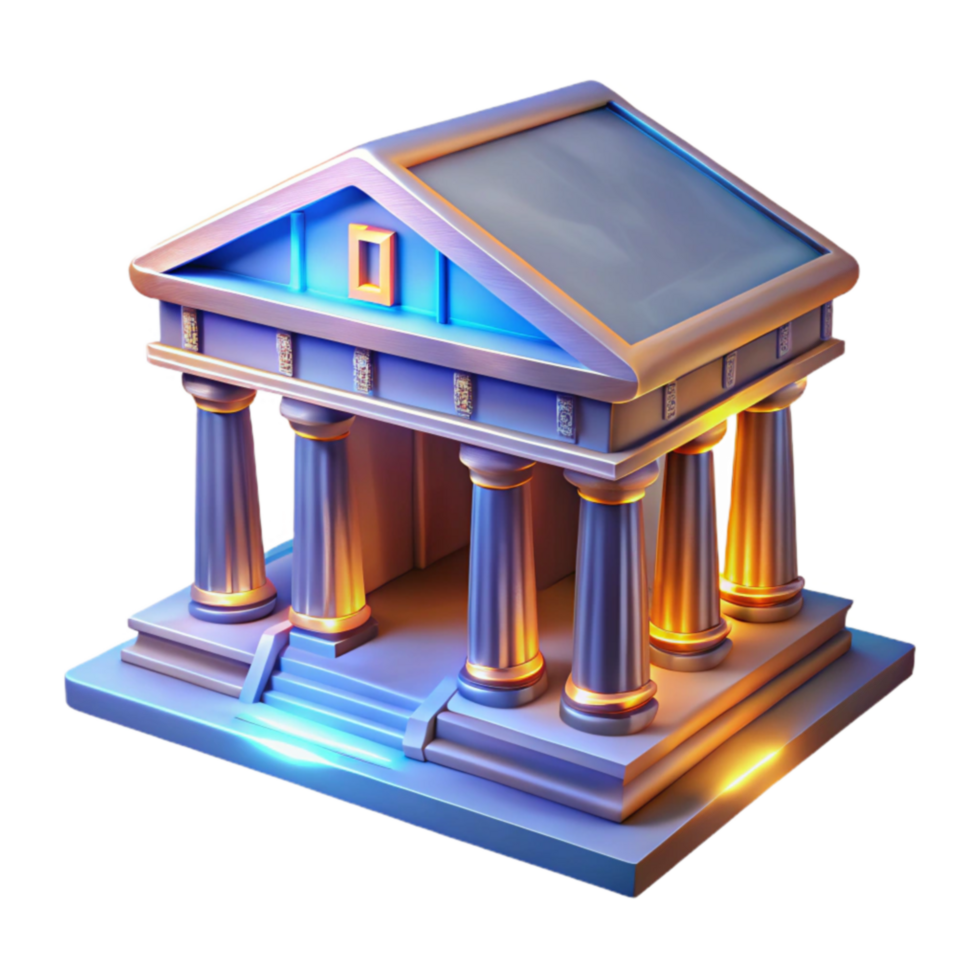 Ancient Temple 3D Model Columns, Architecture, Design png