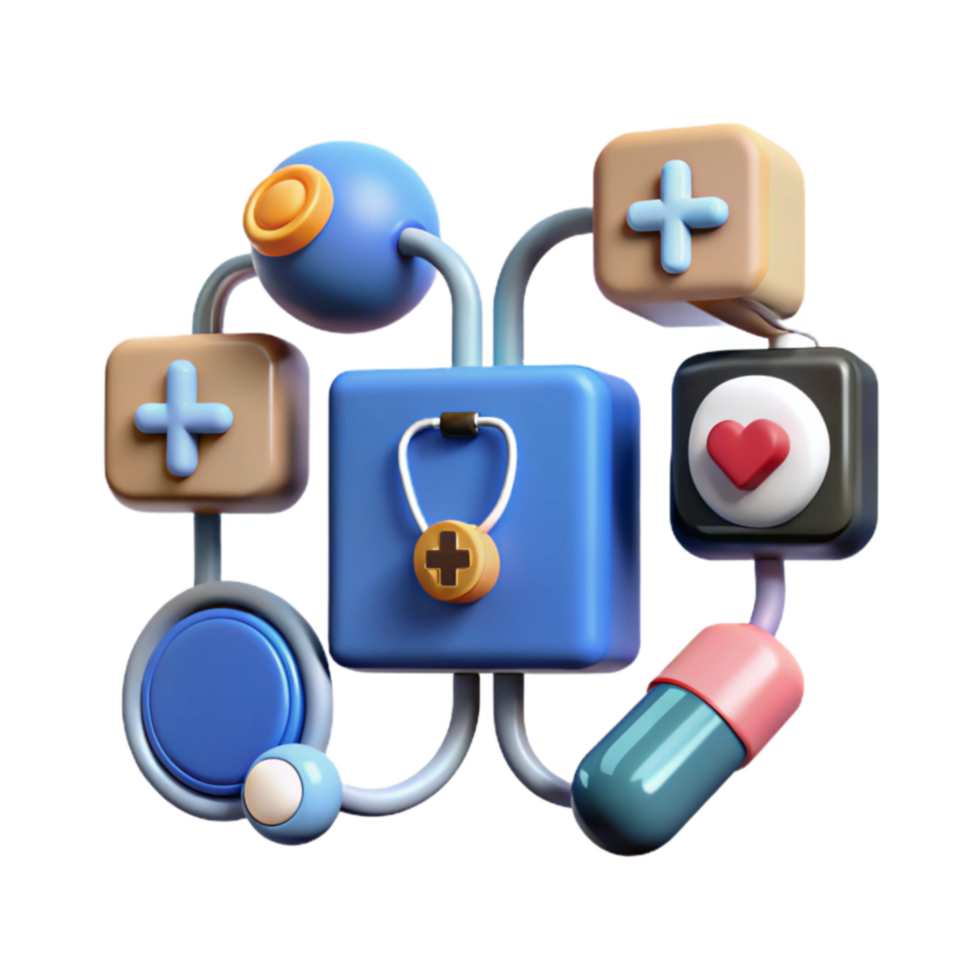Integrated Healthcare System A 3D Model of Medical Services png