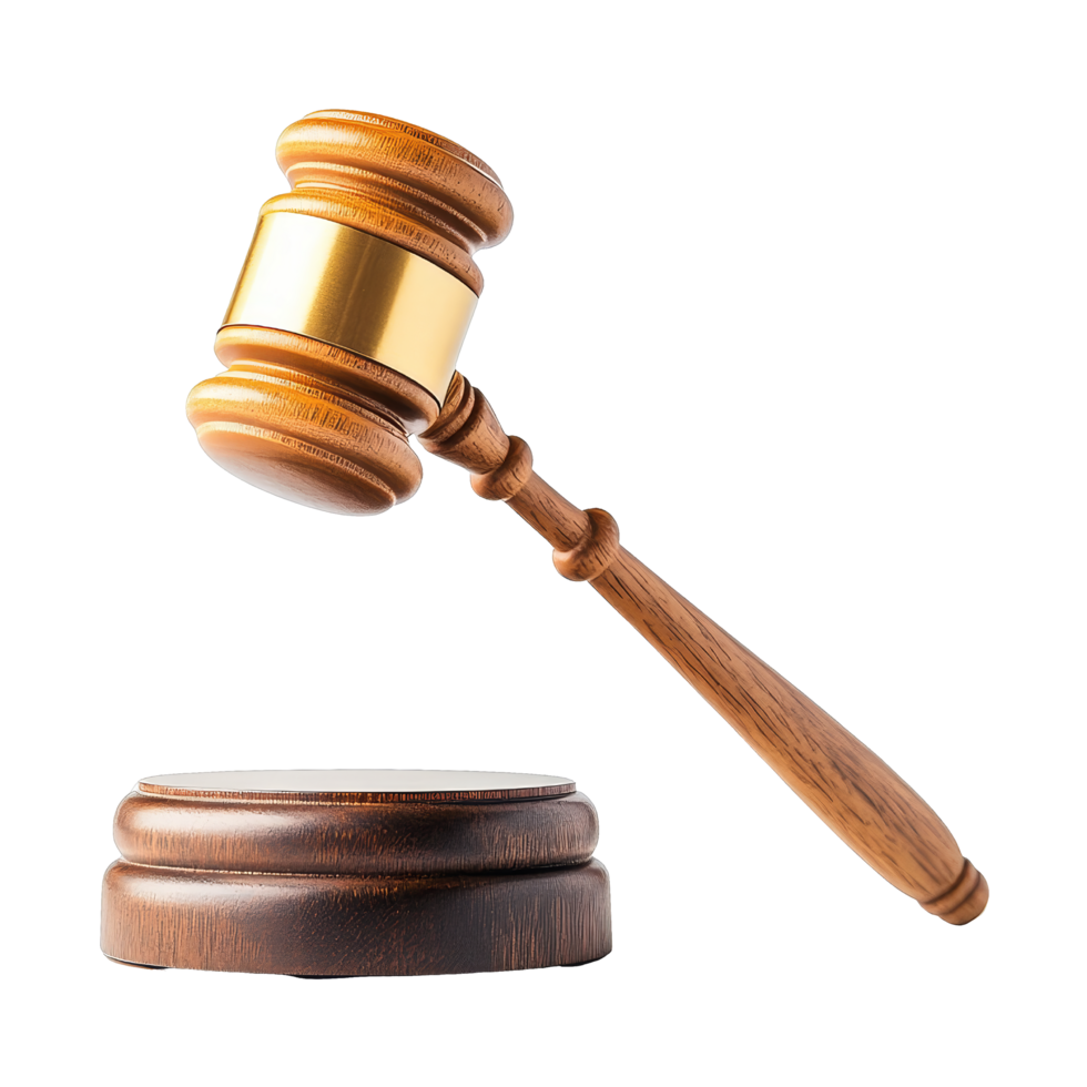Bankruptcy code gavel courtroom legal action isolated png