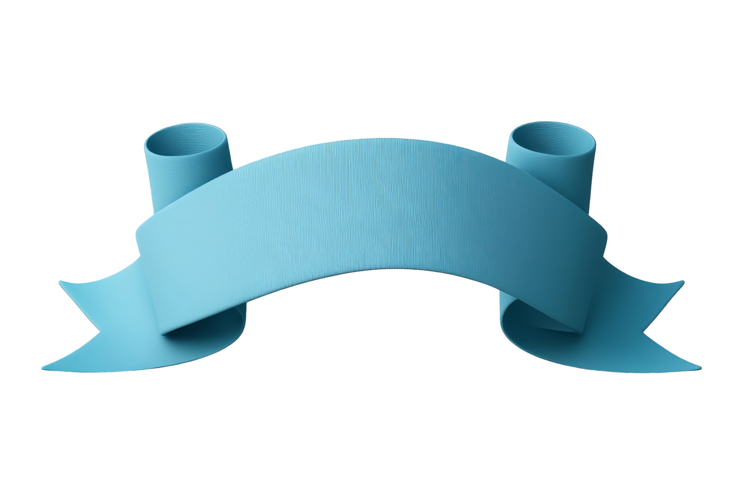 Vibrant blue ribbon icon for graphic design projects png