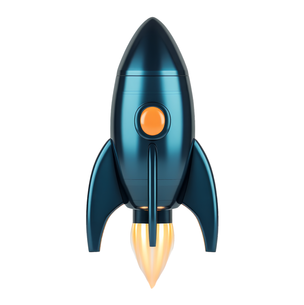 Rocket launch icon graphics design digital art modern png