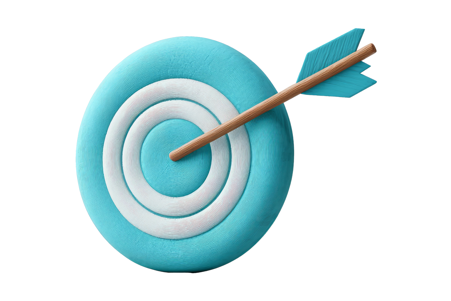 Arrow hits blue target icon in cool graphic design png