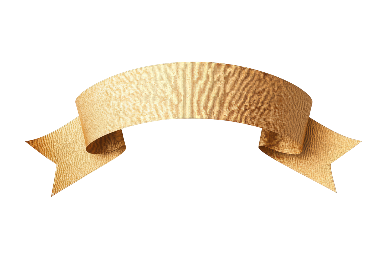 Shining gold ribbon icon for awards and celebrations png