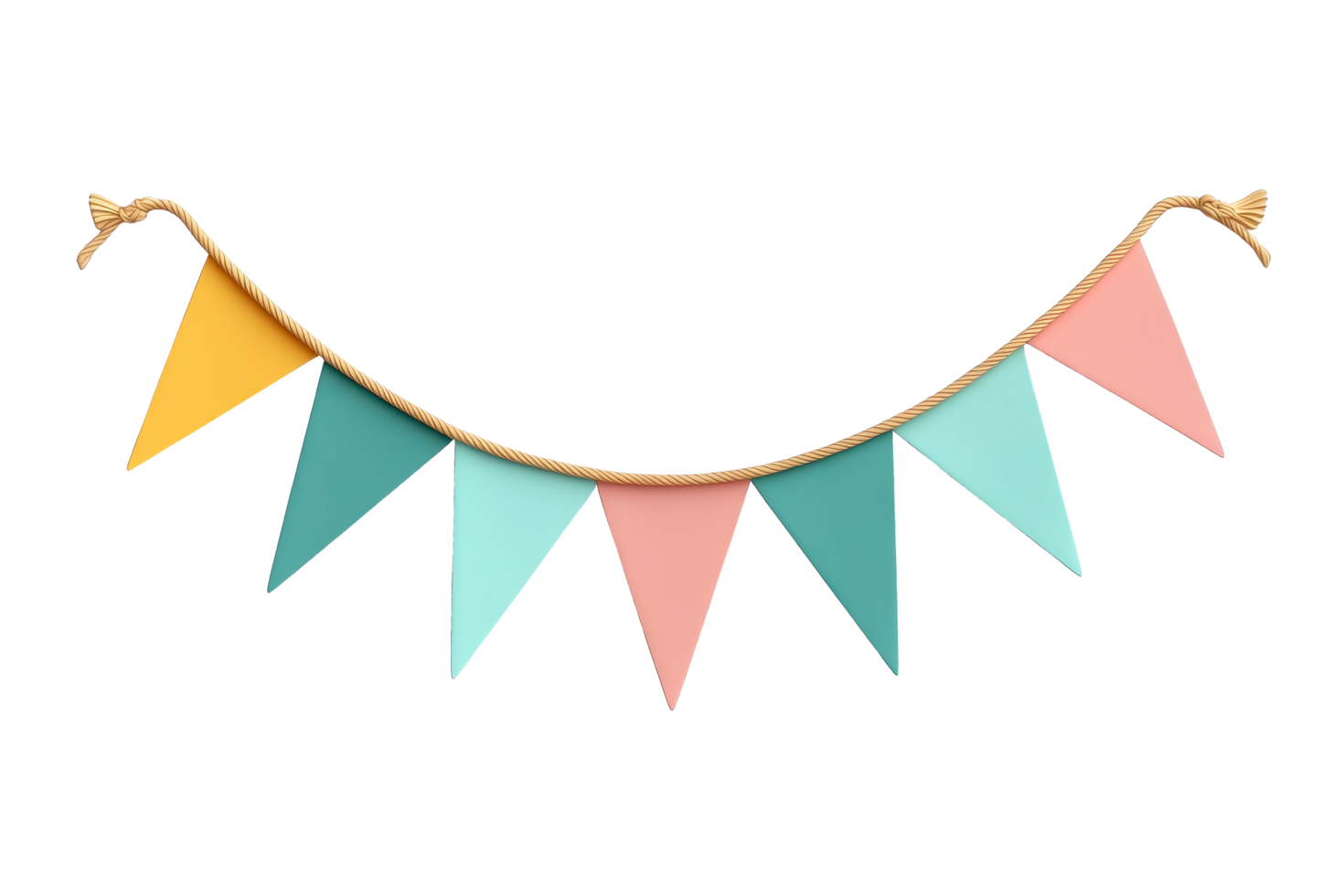 Colorful holiday bunting banner in bright settings png